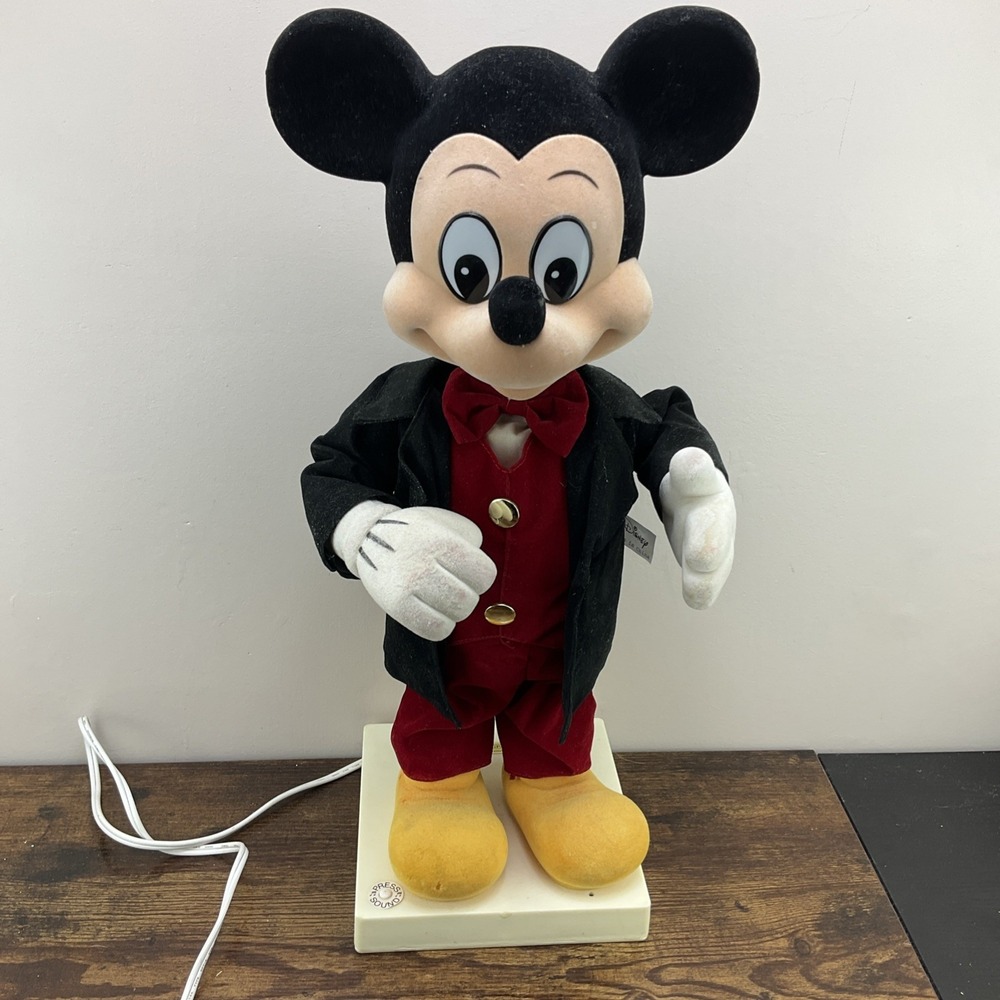 Vintage 1990s Telco Walt Disney Mickey Mouse Christmas Animatronic Works